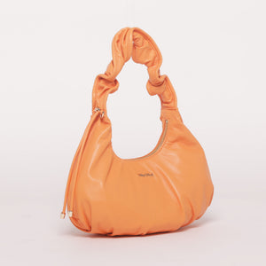 Borsa hobo mano con arriccio - Arancio | Mimì-Muà Firenze
