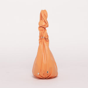 Borsa hobo mano con arriccio - Arancio | Mimì-Muà Firenze