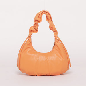 Borsa hobo mano con arriccio - Arancio | Mimì-Muà Firenze