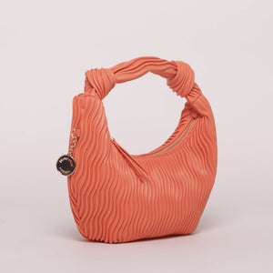 Borsa hobo effetto ondulato - Arancio | Mimì-Muà Firenze