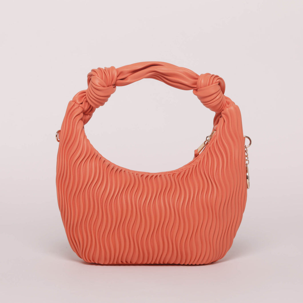 Borsa hobo effetto ondulato - Arancio | Mimì-Muà Firenze