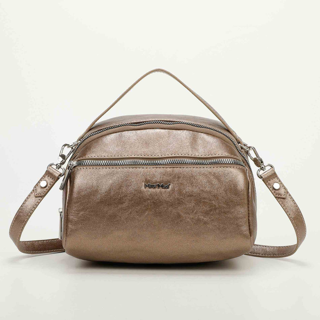 Borsa a tracolla effetto laminato - Oro | Mimì-Muà Firenze