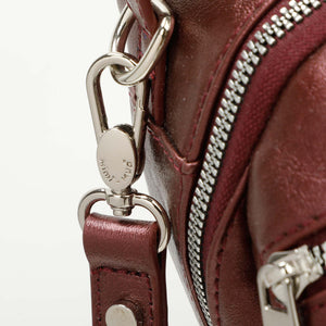 Borsa a tracolla effetto laminato - Bordeaux | Mimì-Muà Firenze