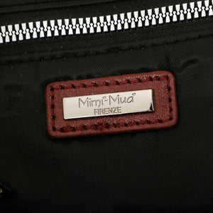 Borsa a tracolla effetto laminato - Bordeaux | Mimì-Muà Firenze