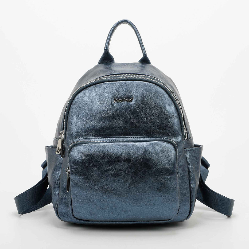 Zaino effetto laminato - Blu | Mimì-Muà Firenze