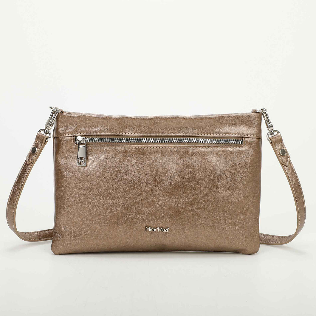Borsa a busta effetto laminato - Oro | Mimì-Muà Firenze