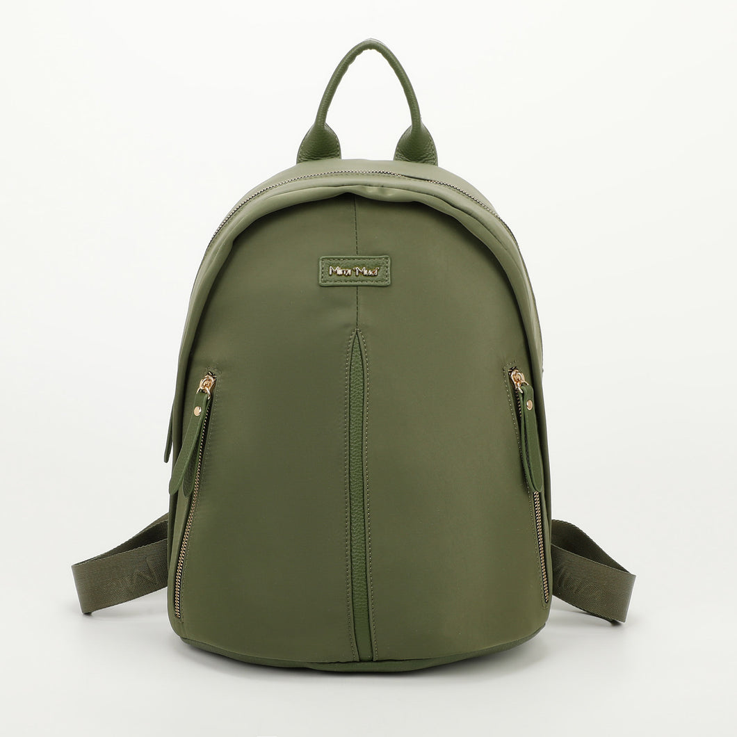 Zaino in nylon morbido - Verde oliva | Mimì-Muà Firenze