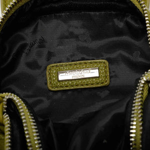 Borsa a tracolla porta cellulare con patta - Verde olio | Mimì-Muà Firenze