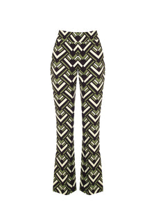 Pantaloni Motivo Geometrico - Verde | Rinascimento Pantalone