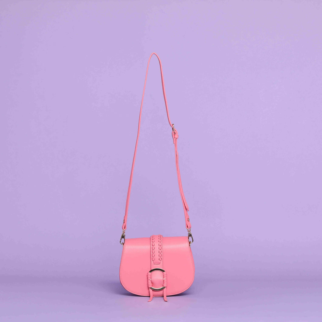 Borsa a tracolla con fibbia - Rosa | Mimì-Muà