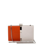 Carica l&#39;immagine nel visualizzatore di Gallery, Clutch Bicolor | Mimì-Muà Arancio/beige Pochette
